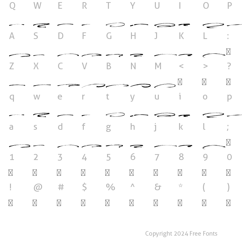 Character Map of Rockville Solid Swash