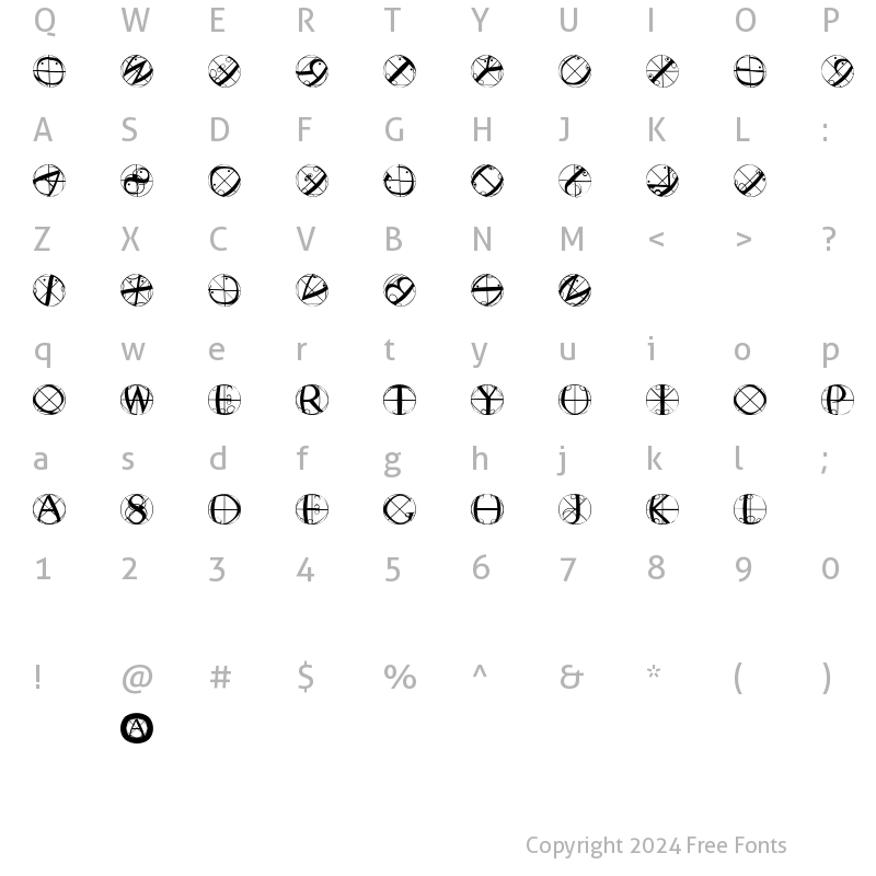 Character Map of RodauButtons Regular