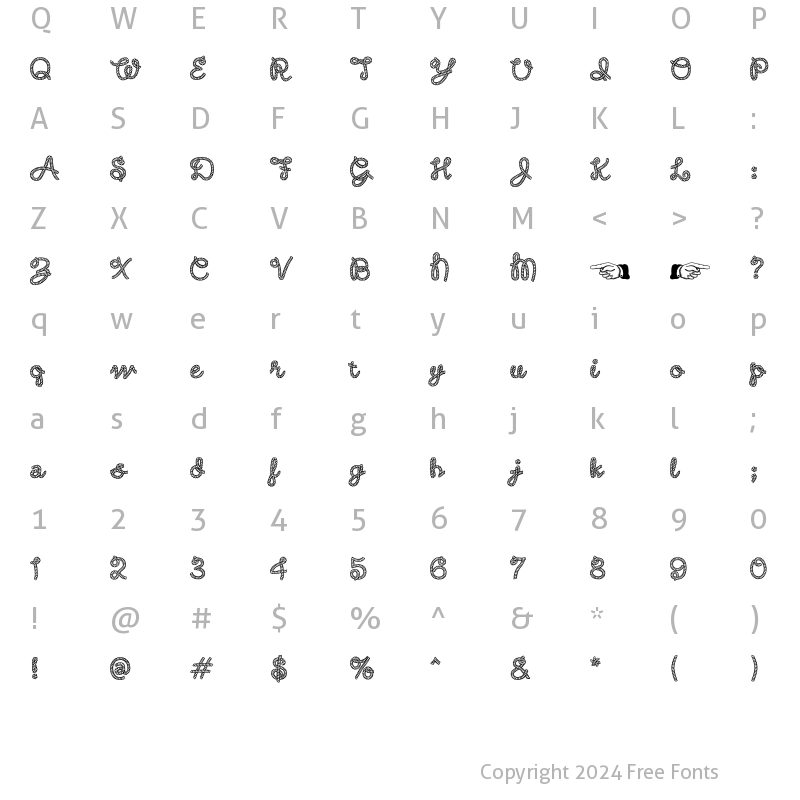 Character Map of Rodeo Roundup Regular