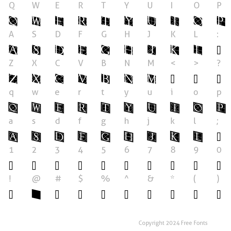 Character Map of RodgauerThree Regular