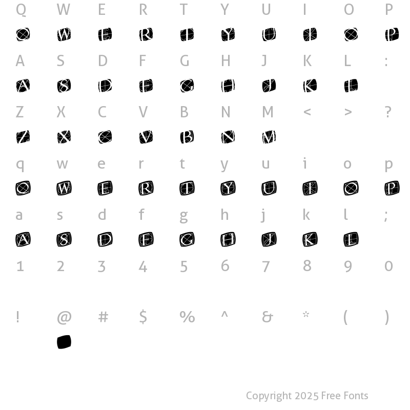 Character Map of RodgauerTwoRounded Regular