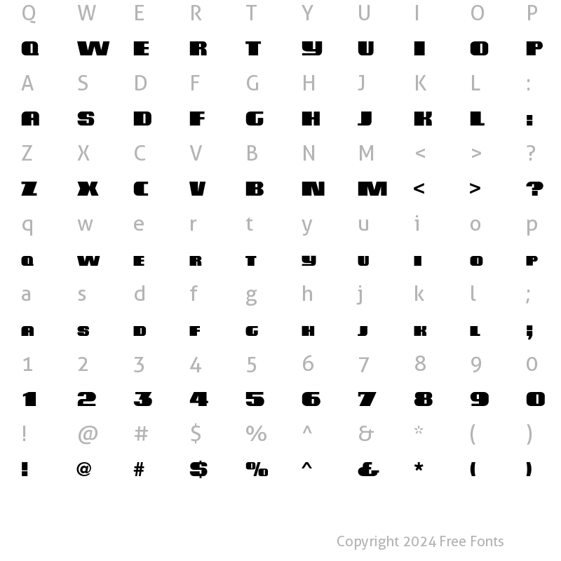 Character Map of Roger Normal Regular