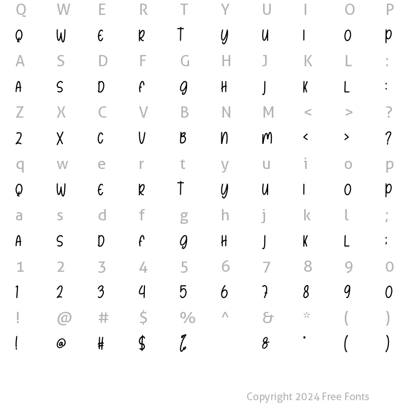 Character Map of Rogera Regular