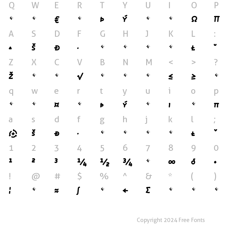 Character Map of Roice-BlackItalicSCExpert Regular