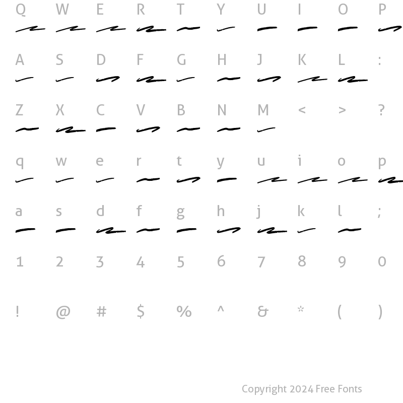 Character Map of Roliga Swashes