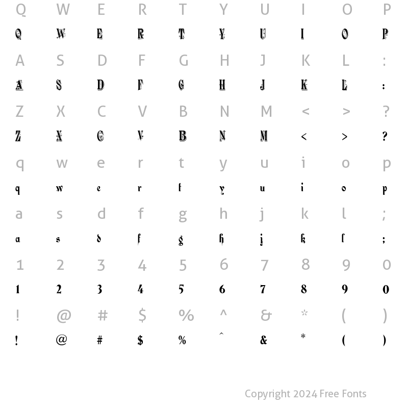 Character Map of Romanesque Normal