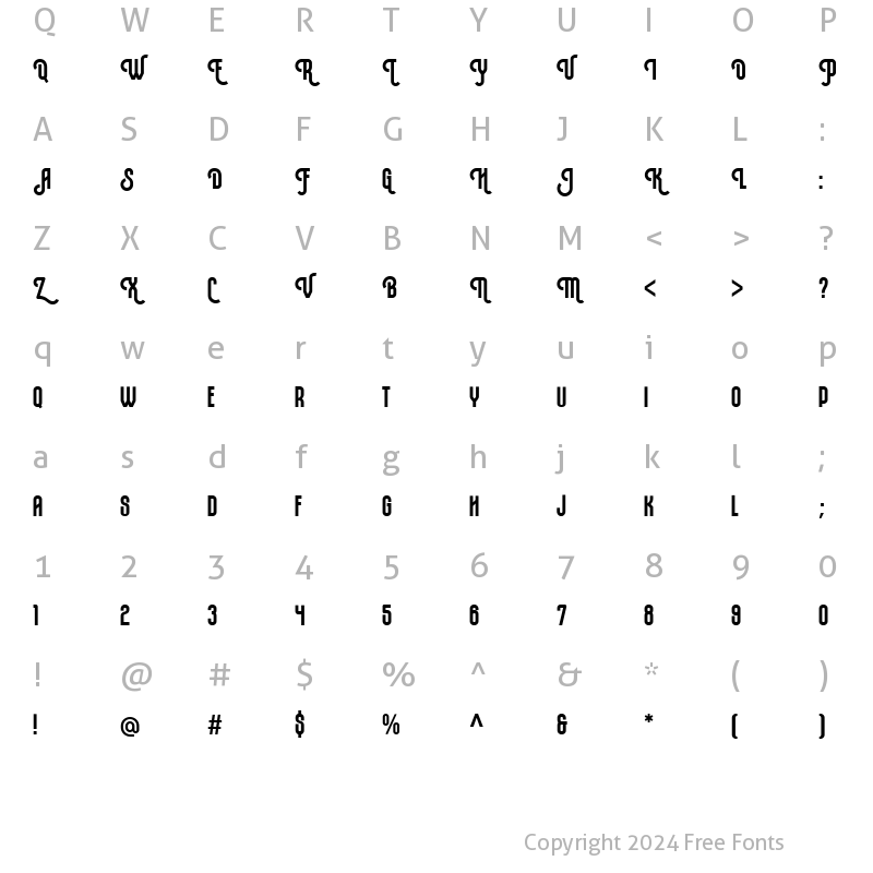 Character Map of Rompies Regular