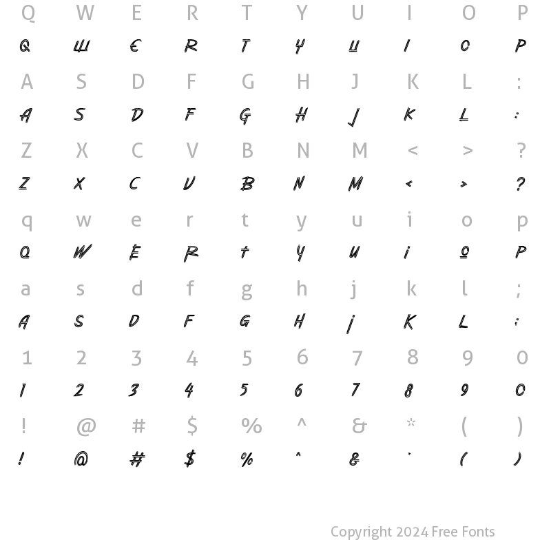 Character Map of ROOTSTAR Regular