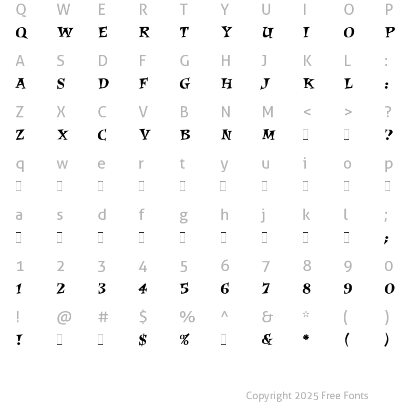 Character Map of Roquette Plain