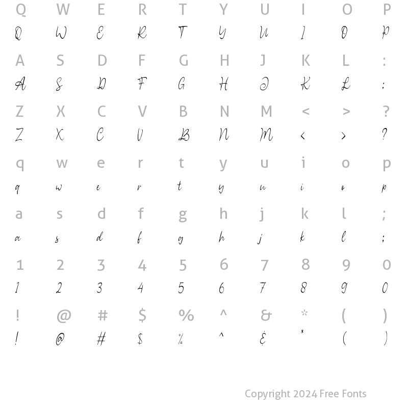 Character Map of Rosans Script Regular