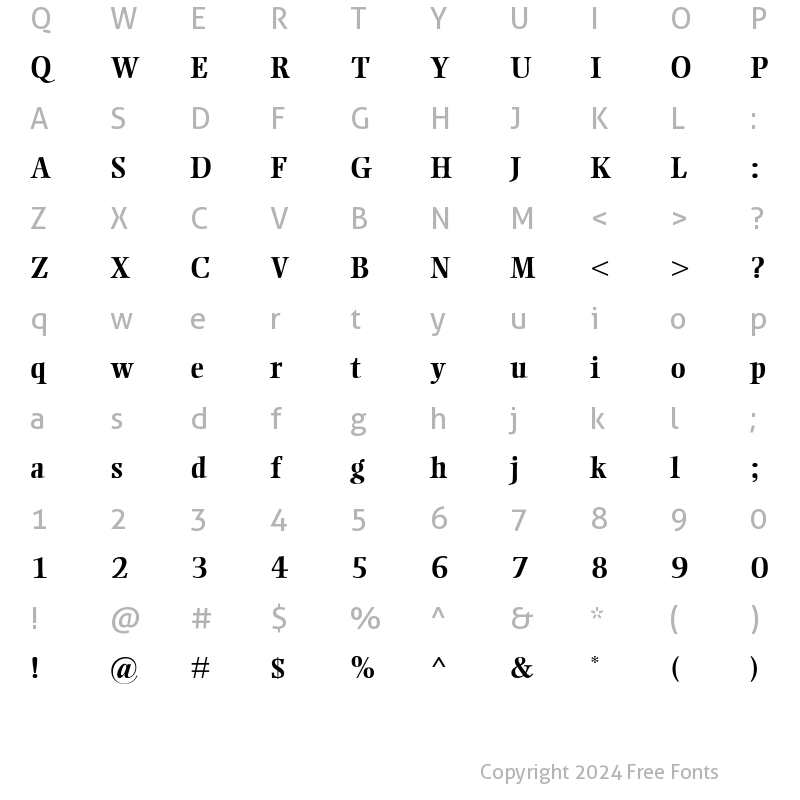 Character Map of RosarioSSK Bold