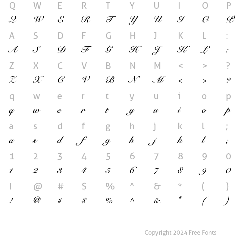 Character Map of Rose Round Bold Regular