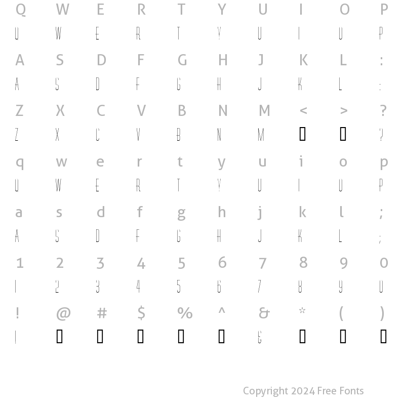 Character Map of RoselleCapsSSK Regular