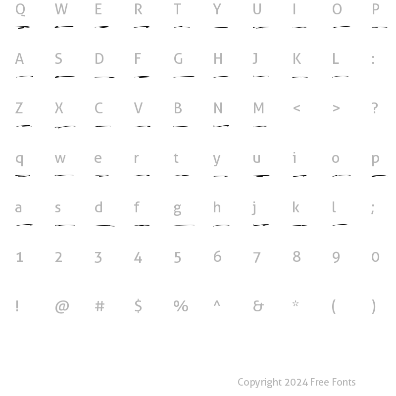 Character Map of Rosestaly swash Regular