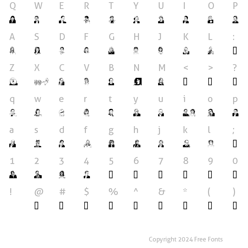 Character Map of RosieO Regular