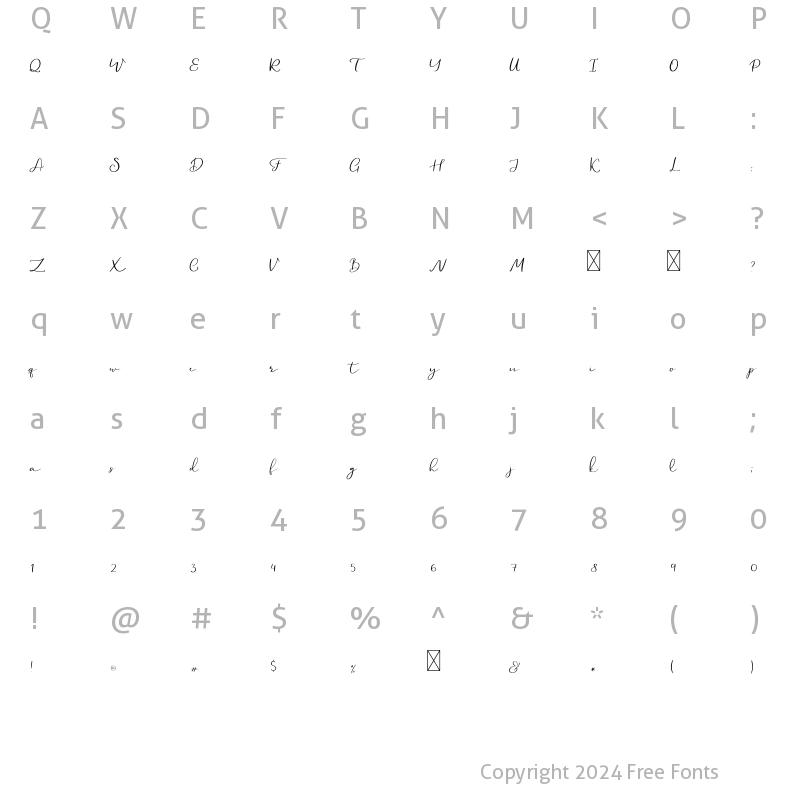 Character Map of Rossioffe Regular