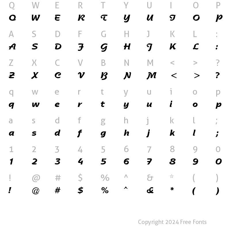 Character Map of RossonSSK Bold