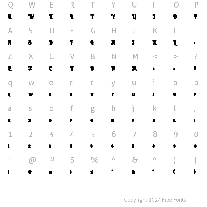 Character Map of Rosvard Extrude