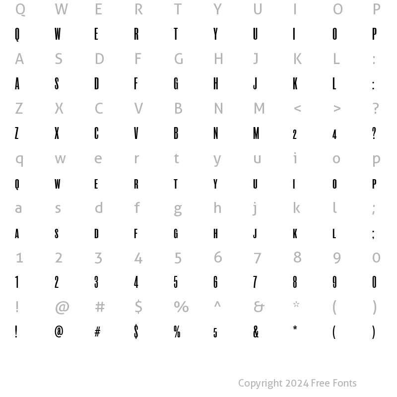 Character Map of RoswellSCFourITC TT Regular