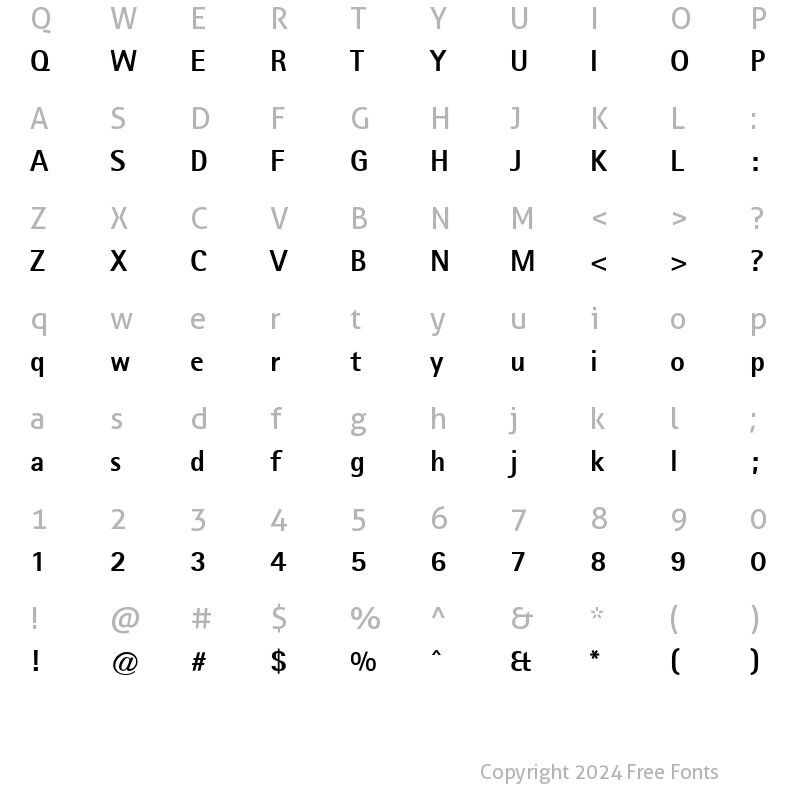 Character Map of RotisSansSerif75-ExtraBold Extra Bold