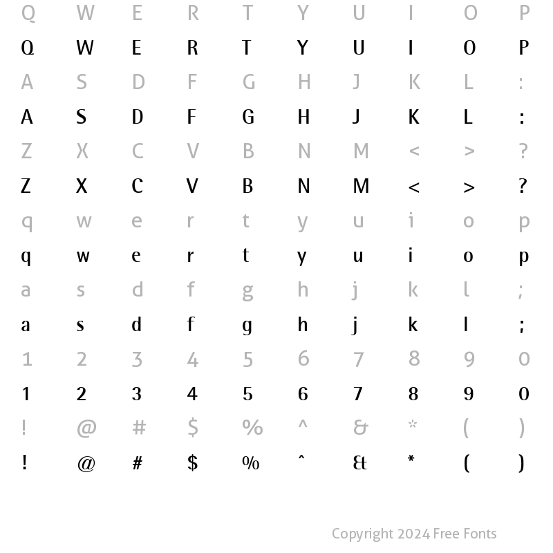 Character Map of RotisSemiSans Bold