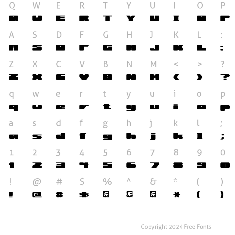 Character Map of Rotund (BRK) Regular