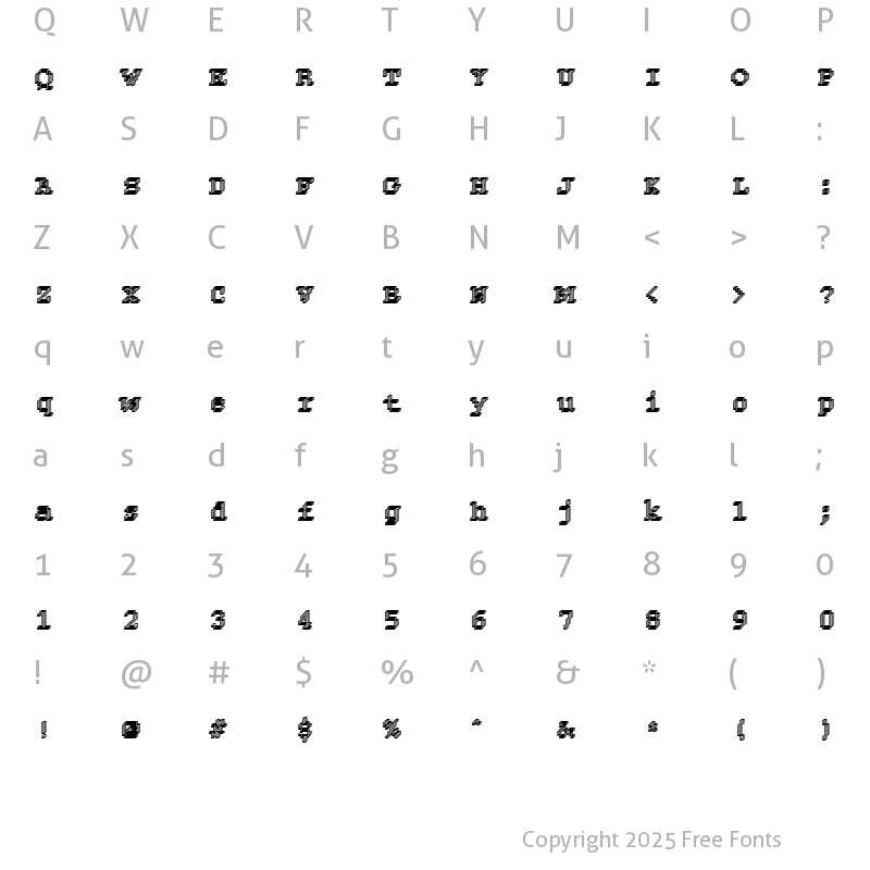 Character Map of Rough24 Becker Regular