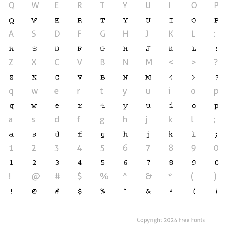 Character Map of Rough27 Becker Regular