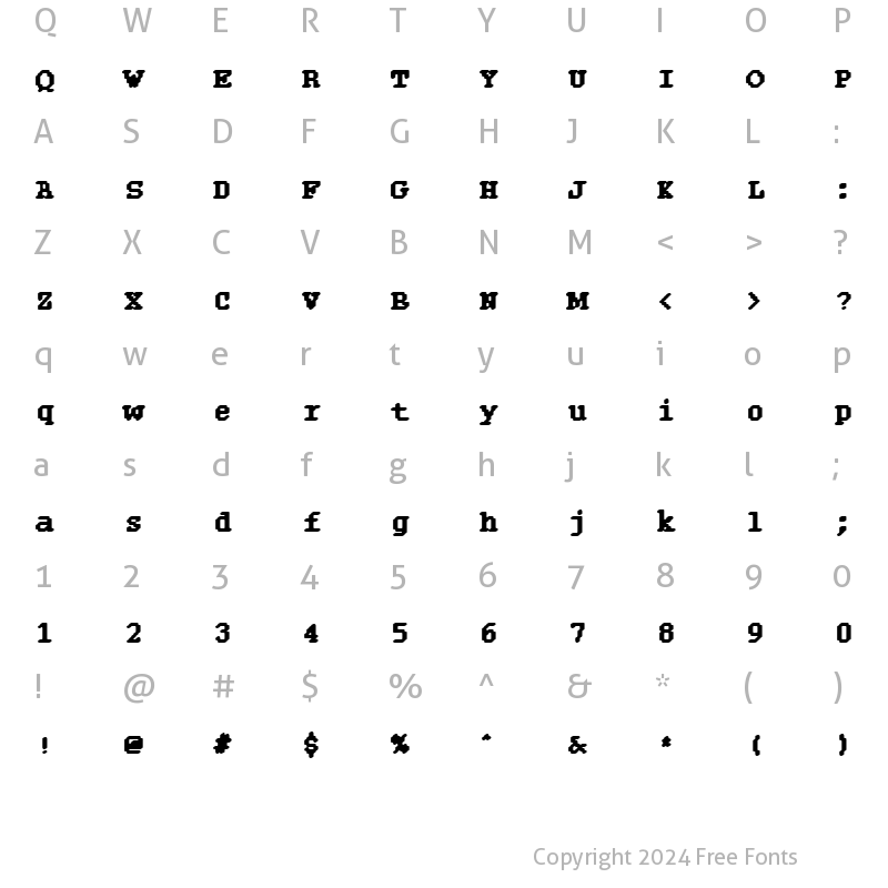 Character Map of Rough29 Becker Regular