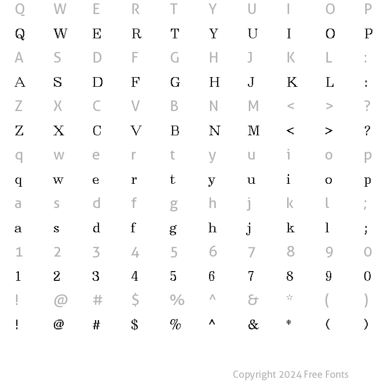 Character Map of Rough32 Becker Regular