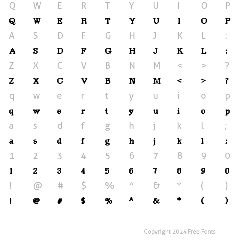 Character Map of Rough39 Becker Regular