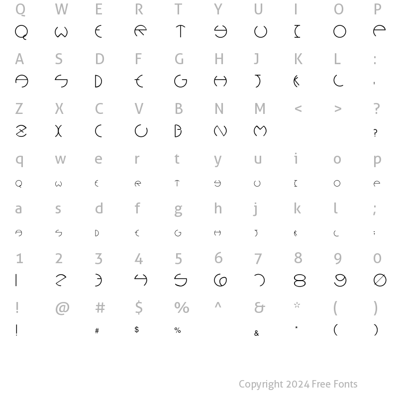 Character Map of Rounders Plain Regular