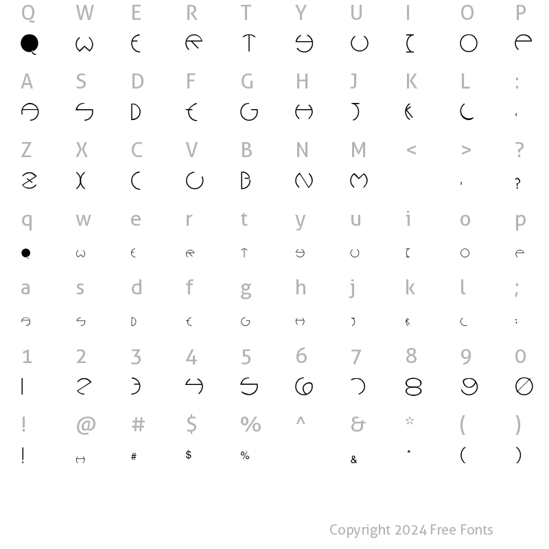 Character Map of Rounders Regular