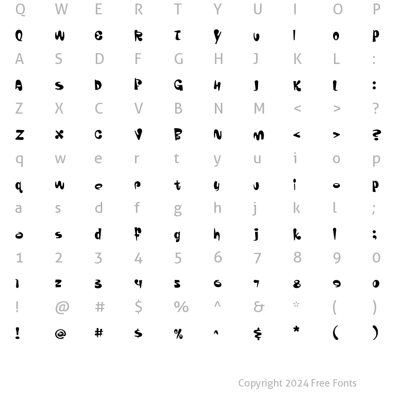 Character Map of Roundhouse Regular