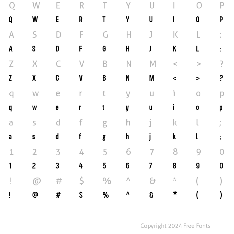 Character Map of Roundkey Medium