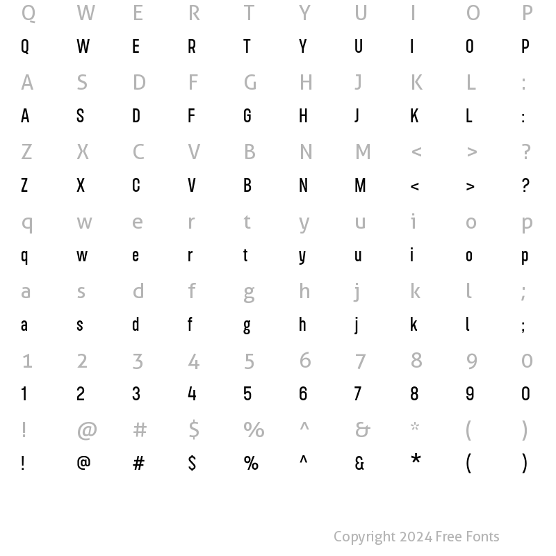 Character Map of Roundkey Regular