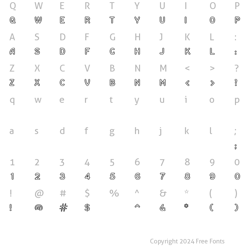 Character Map of RoundSans Regular