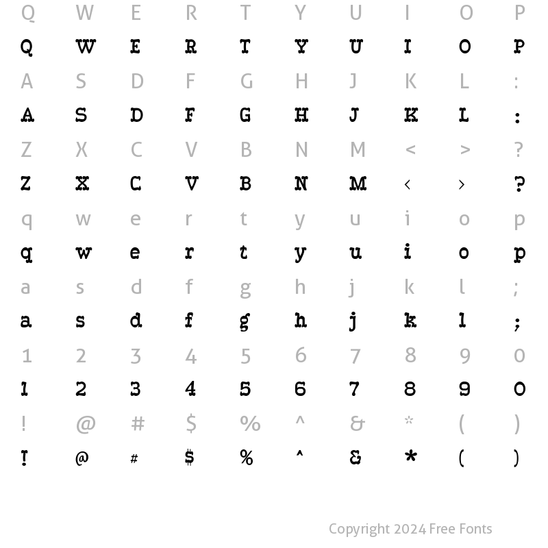 Character Map of RoundUp Bold