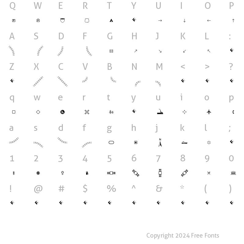 Character Map of Routes A Four Regular