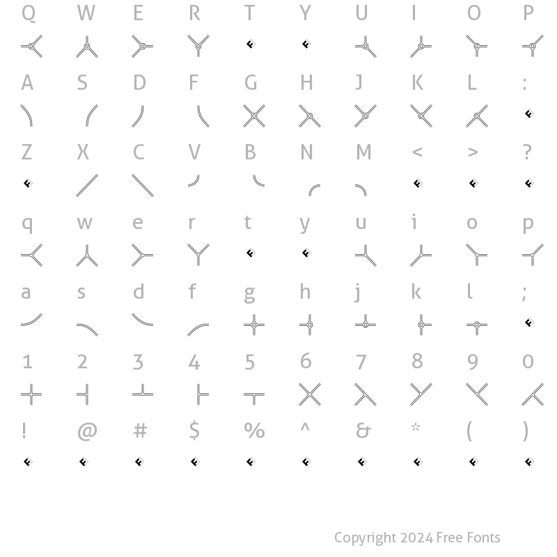 Character Map of Routes A One Regular