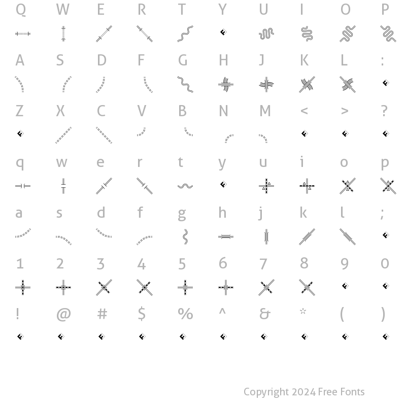 Character Map of Routes A Two Regular