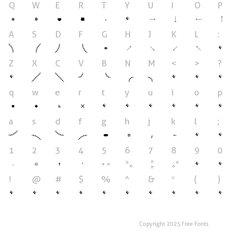 Character Map of Routes B Four Regular