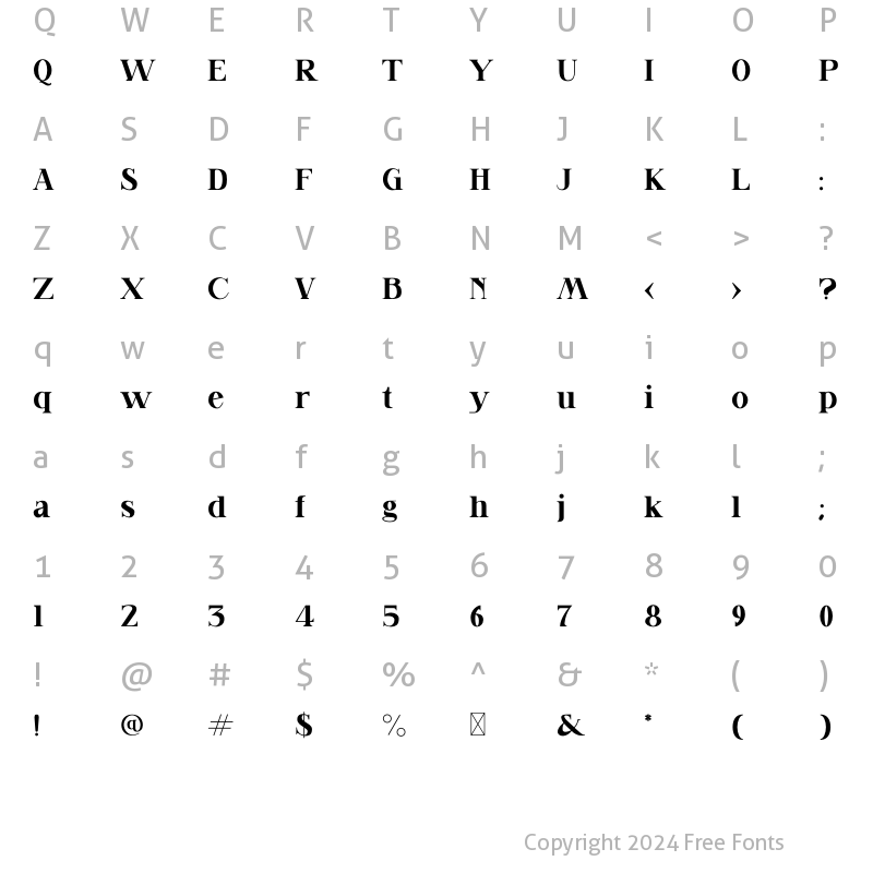 Character Map of Royale Imogen Light