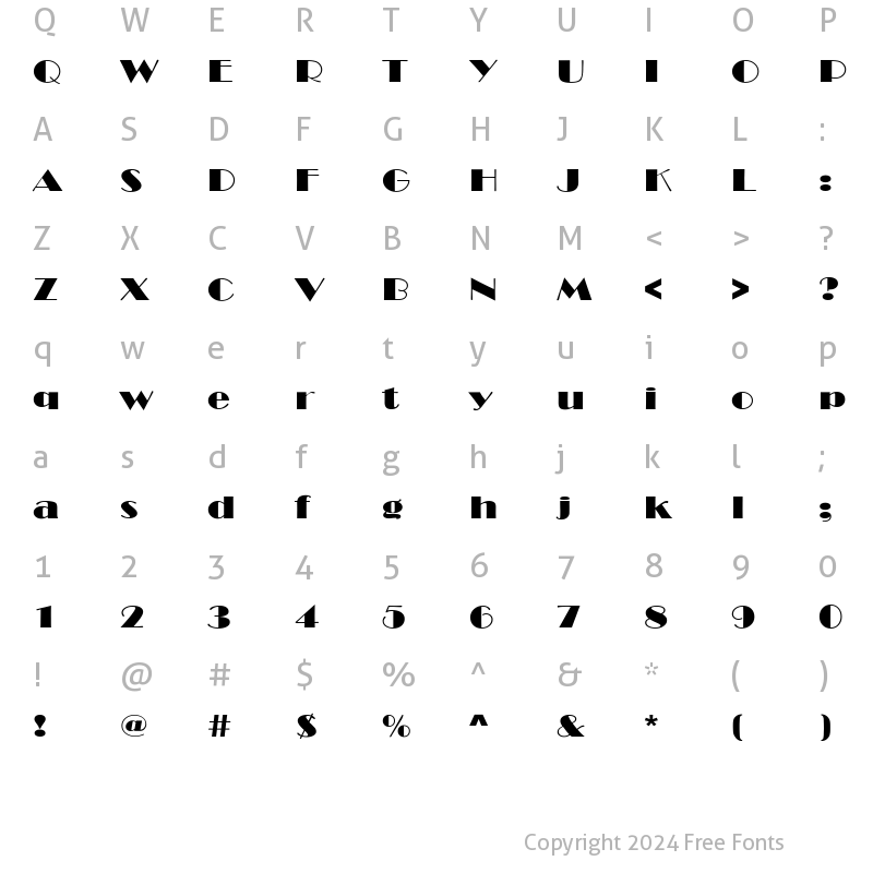 Character Map of RoyaltonExt-Normal Regular