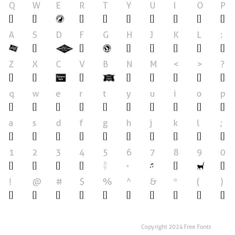 Character Map of RRHeralds Regular