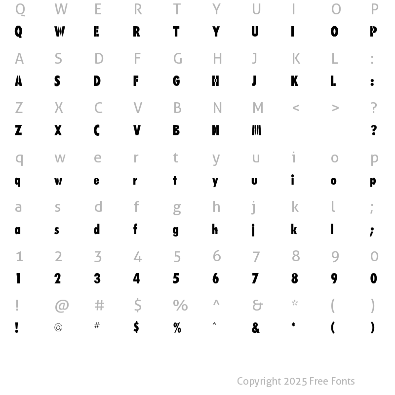 Character Map of RSFutaruBold Regular