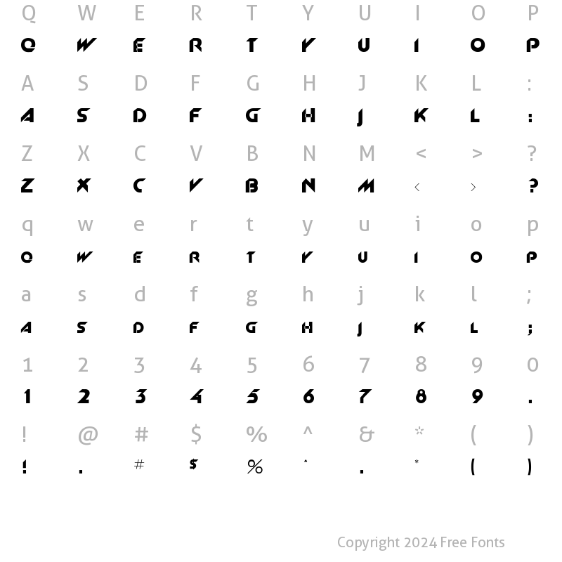 Character Map of Rsnewgrrtt Regular