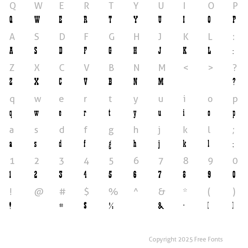Character Map of RSPlaybill Regular