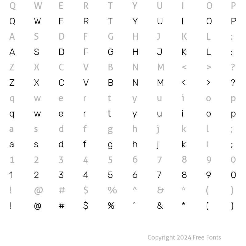 Character Map of Rubik Light