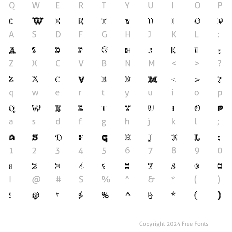 Character Map of RummageSaleOne Regular